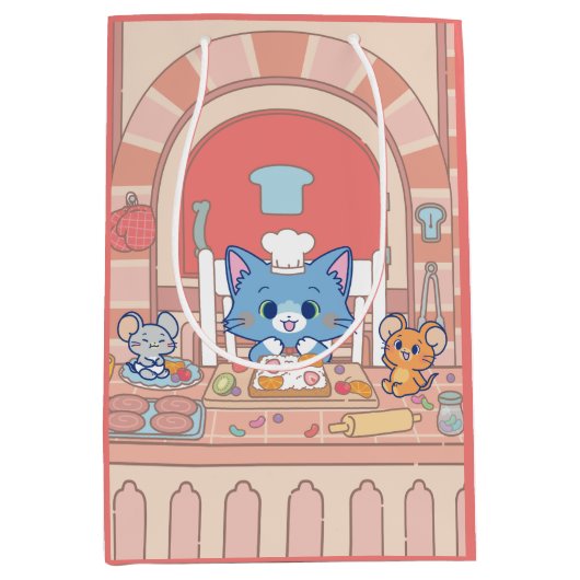 Anime Tom, Jerry en Tuffy Bakery Medium Cadeauzakje (Voorkant)