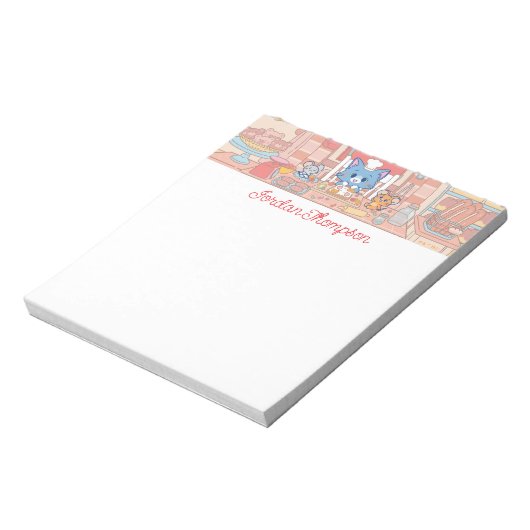 Anime Tom, Jerry en Tuffy Bakery Notitieblok (Linkerzijde)