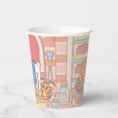 Anime Tom, Jerry en Tuffy Bakery Papieren Bekers (Achterkant)