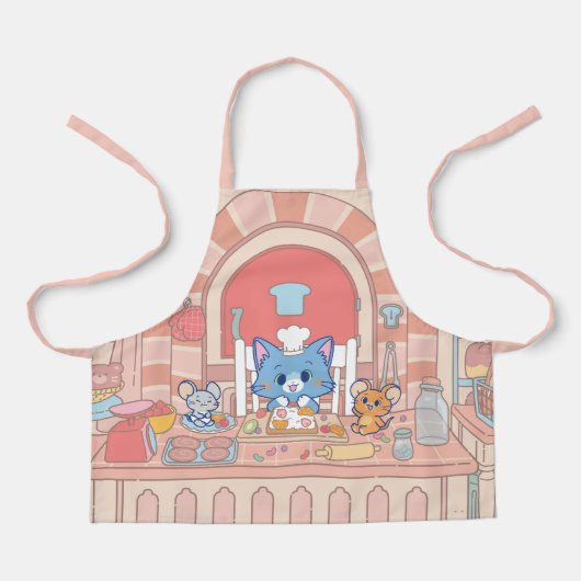 Anime Tom, Jerry en Tuffy Bakery Schort (Voorkant)