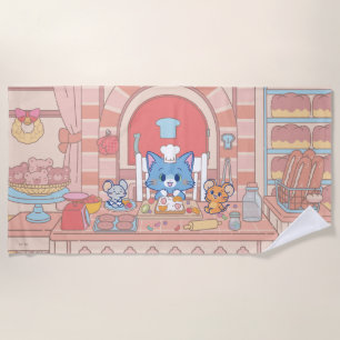 Anime Tom, Jerry en Tuffy Bakery Strandlaken