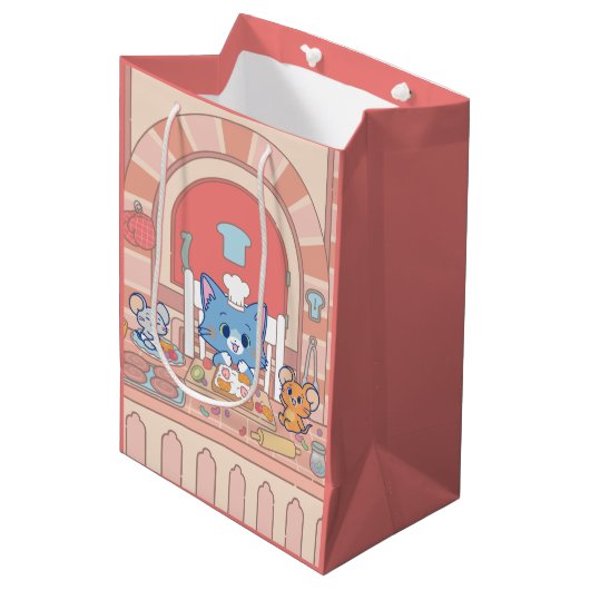 Anime Tom, Jerry en Tuffy Bakkerij Medium Cadeauzakje (Voorkant Gekanteld)
