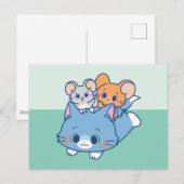 Anime Tom, Jerry en Tuffy Briefkaart (Voorkant / Achterkant)