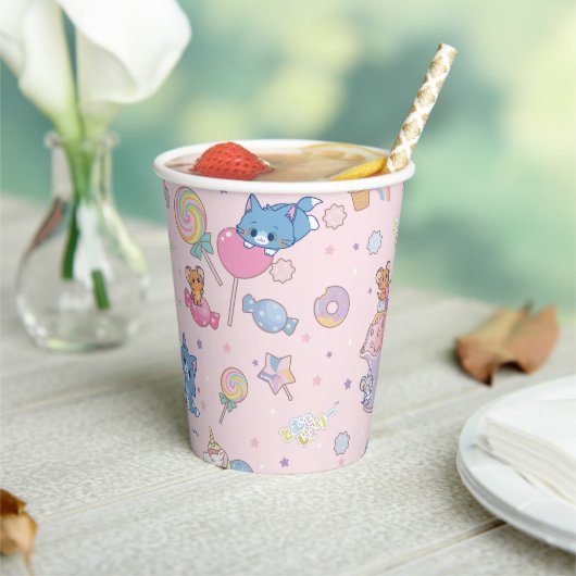 Anime Tom, Jerry en Tuffy Candyland Patroon Papieren Bekers (Insitu)