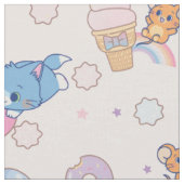 Anime Tom, Jerry en Tuffy Candyland Patroon Stof (Close Up)