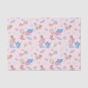 Anime Tom, Jerry en Tuffy Candyland Patroon Tissuepapier