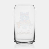 Anime Tom, Jerry en Tuffy Dessert Parlor Blikvorm Glas (Achterkant)