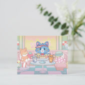 Anime Tom, Jerry en Tuffy Dessert Parlor Briefkaart (Staand voorkant)