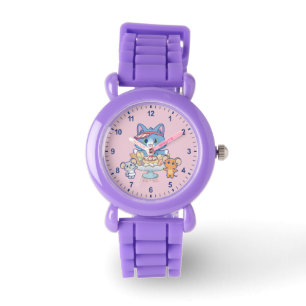 Anime Tom, Jerry en Tuffy Dessert Parlor Horloge