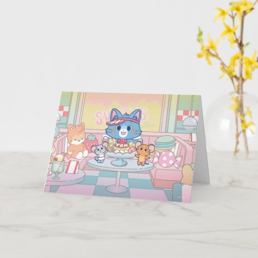 Anime Tom, Jerry en Tuffy Dessert Parlor Kaart (Gele Bloem)