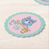 Anime Tom, Jerry en Tuffy Dessert Parlor Kartonnen Onderzetters (Gekanteld)