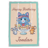 Anime Tom, Jerry en Tuffy Dessert Parlor Medium Cadeauzakje (Achterkant)