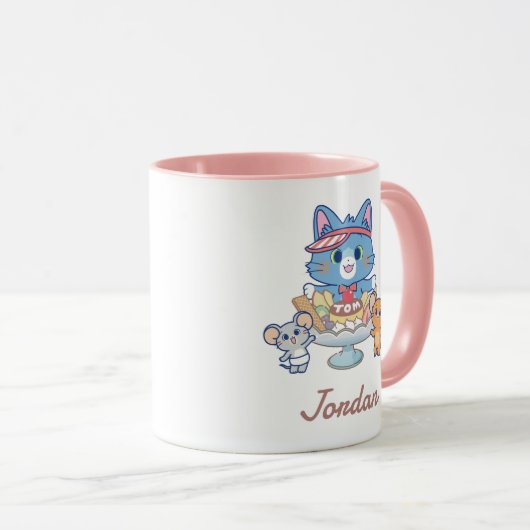 Anime Tom, Jerry en Tuffy Dessert Parlor Mok (Voorkant rechts)