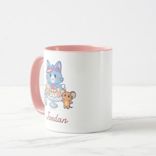 Anime Tom, Jerry en Tuffy Dessert Parlor Mok (Voorkant links)