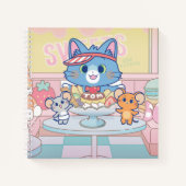Anime Tom, Jerry en Tuffy Dessert Parlor Notitieboek (Voorkant)