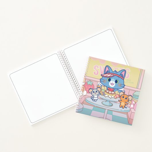 Anime Tom, Jerry en Tuffy Dessert Parlor Notitieboek (Binnen)