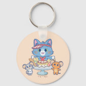 Anime Tom, Jerry en Tuffy Dessert Parlor Sleutelhanger (Voorkant)