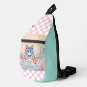 Anime Tom, Jerry en Tuffy Dessert Parlor Sling Bag (Rechterhoek)