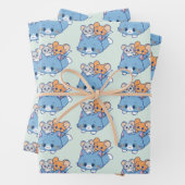 Anime Tom, Jerry en Tuffy Inpakpapier Vel (In situ)