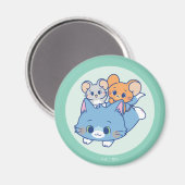 Anime Tom, Jerry en Tuffy Magneet (Voorkant / Achterkant)