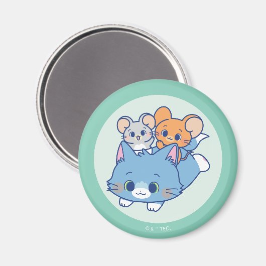 Anime Tom, Jerry en Tuffy Magneet (Voorkant / Achterkant)