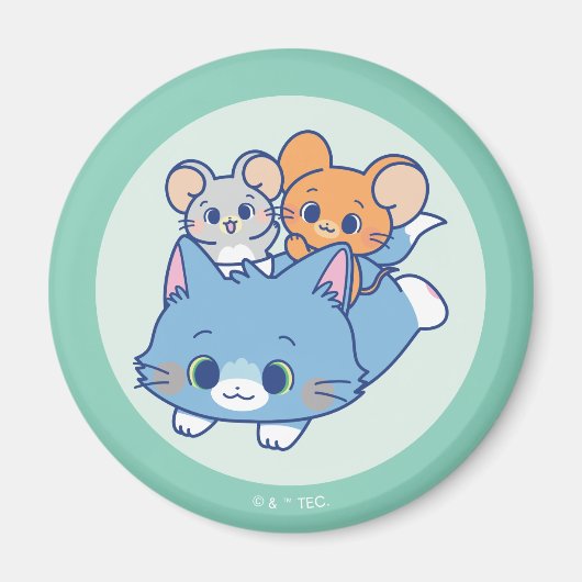 Anime Tom, Jerry en Tuffy Magneet (Voorkant)