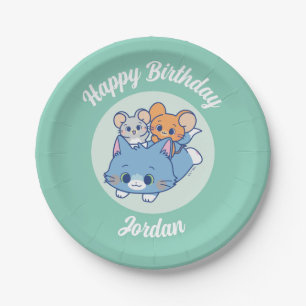 Anime Tom, Jerry en Tuffy Papieren Bordje