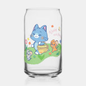 Anime Tom, Jerry en Tuffy Picnic Blikvorm Glas (Voorkant)