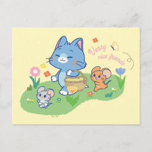 Anime Tom, Jerry en Tuffy Picnic Briefkaart