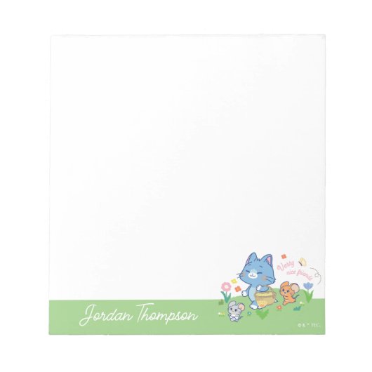 Anime Tom, Jerry en Tuffy Picnic Notitieblok (Voorkant)