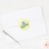 Anime Tom, Jerry en Tuffy Picnic Ronde Sticker (Envelop)