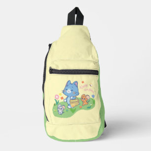 Anime Tom, Jerry en Tuffy Picnic Sling Bag