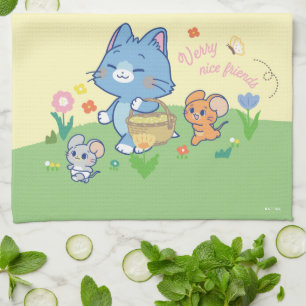 Anime Tom, Jerry en Tuffy Picnic Theedoek
