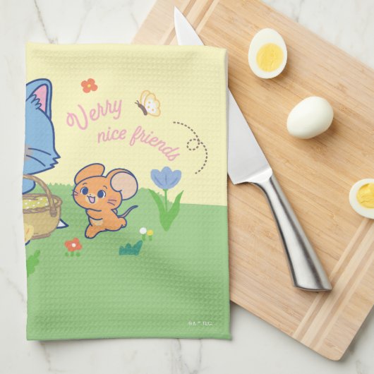 Anime Tom, Jerry en Tuffy Picnic Theedoek (Quarter Fold)