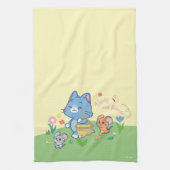 Anime Tom, Jerry en Tuffy Picnic Theedoek (Verticaal)