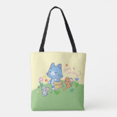 Anime Tom, Jerry en Tuffy Picnic Tote Bag (Achterkant)