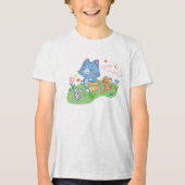 Anime Tom, Jerry en Tuffy Picnic Tri-Blend Shirt (Voorkant)