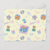 Anime Tom, Jerry, en Tuffy Playtime Pattern Briefkaart (Voorkant)