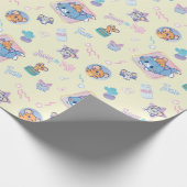 Anime Tom, Jerry, en Tuffy Playtime Pattern Cadeaupapier (Hoek)