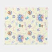 Anime Tom, Jerry, en Tuffy Playtime Pattern Fleece Deken (Voorkant (Horizontaal))