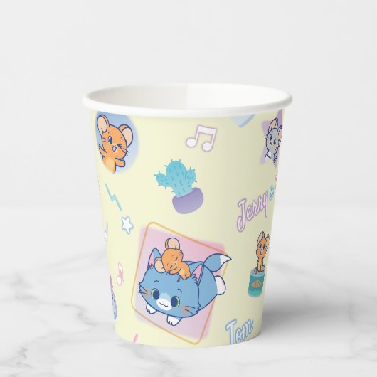 Anime Tom, Jerry, en Tuffy Playtime Pattern Papieren Bekers (Links)