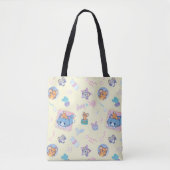 Anime Tom, Jerry, en Tuffy Playtime Pattern Tote Bag (Voorkant)