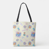 Anime Tom, Jerry, en Tuffy Playtime Pattern Tote Bag (Achterkant)