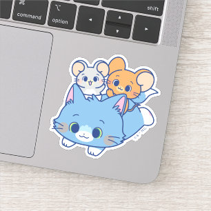 Anime Tom, Jerry en Tuffy Sticker