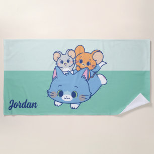 Anime Tom, Jerry en Tuffy Strandlaken