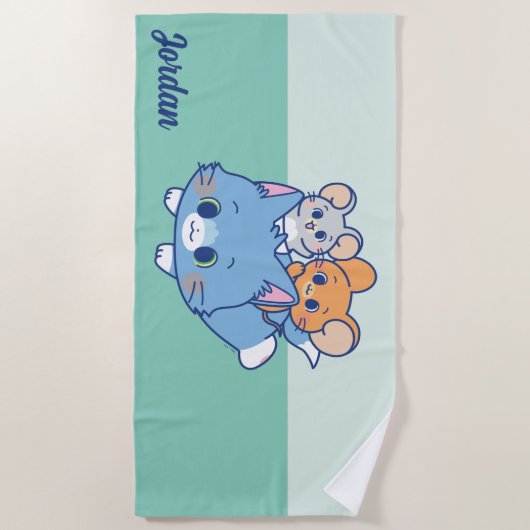 Anime Tom, Jerry en Tuffy Strandlaken (Voorkant)