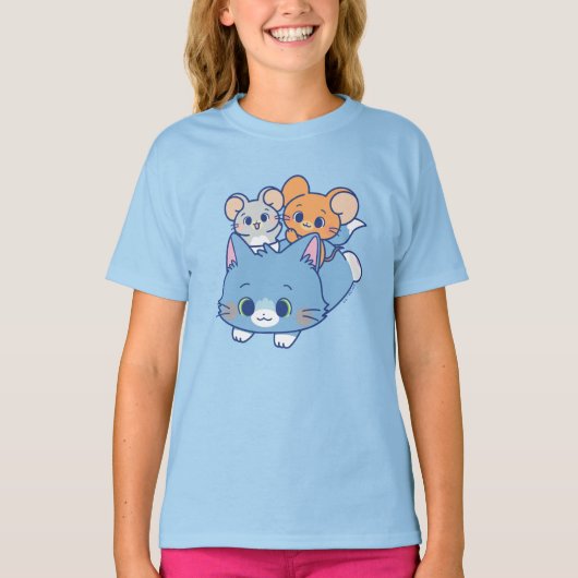 Anime Tom, Jerry en Tuffy T-shirt (Voorkant)