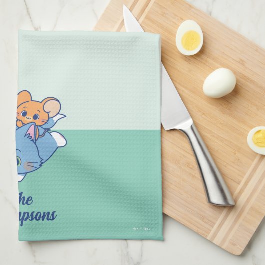 Anime Tom, Jerry en Tuffy Theedoek (Quarter Fold)