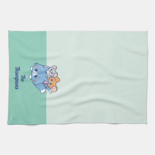 Anime Tom, Jerry en Tuffy Theedoek (Horizontaal)