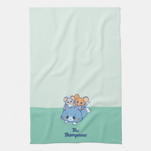 Anime Tom, Jerry en Tuffy Theedoek (Verticaal)